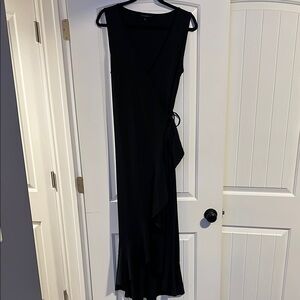 Banana Republic Black Scoop Neck Maxi Dress